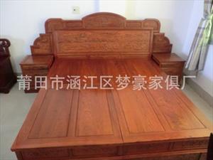 古典家具罗汉床、红檀罗汉床,红木家具，百子高低床三件套