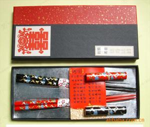 结婚用送礼最佳筷子组合,福州百年和好比翼双飞筷