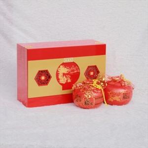 茶叶礼盒包装 新款  陶瓷茶叶罐 高档镂空花窗 茶叶木盒