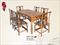 鸡翅木家具方型餐桌七件套，中式家具，古典家具批发