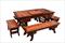 红情木意 古典红木家具 金丝 小叶紫檀 清式龙纹茶桌椅五件套