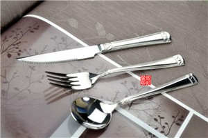 清水居网络西餐厅专用银貂生产刀叉不锈钢餐具 西餐刀叉