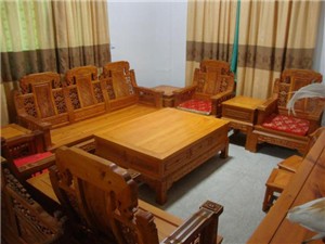 红豆杉家具/仿古家具/古典家具/红豆杉实木组合沙发10件套 A-4203
