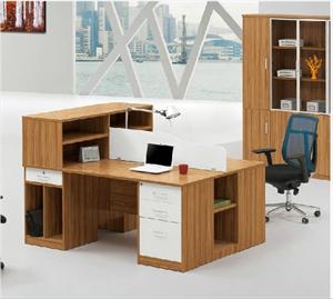 港歌办公家具简约员工位桌位人造板书柜二人定制