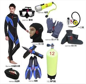 潜水装备，潜水装置,潜水装具 干式潜水服