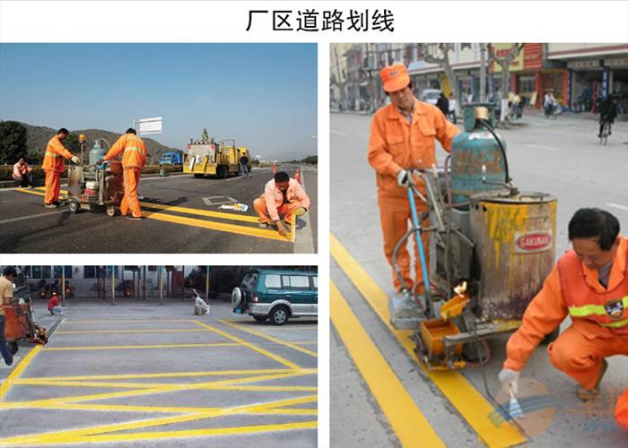 武汉热熔划线施工马路标线道路划线武汉停车场划线工程