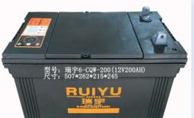 广州发电机用瑞宇蓄电池批发价格/柴油机组电瓶12V200AH