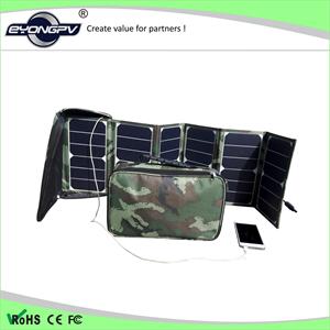 40W高效折叠太阳能充电包 便携式太阳能电池板充电包