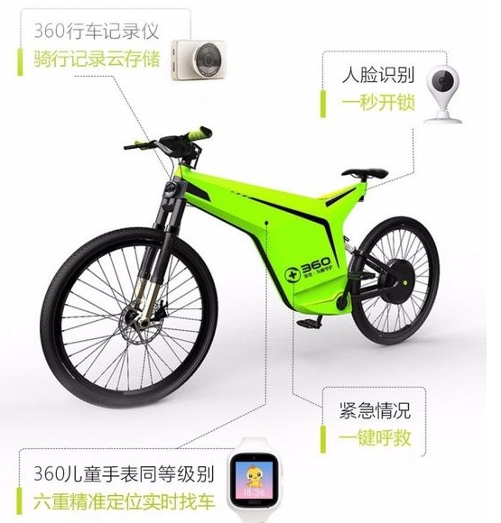 360试水共享单车,推出人工智能小绿车